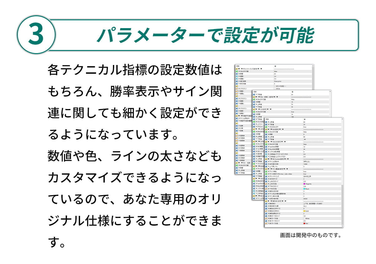 パラメーターで設定が可能